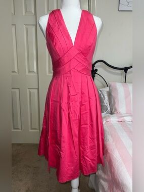 Calvin Klein Hot Pink Fit-and-Flare Dress